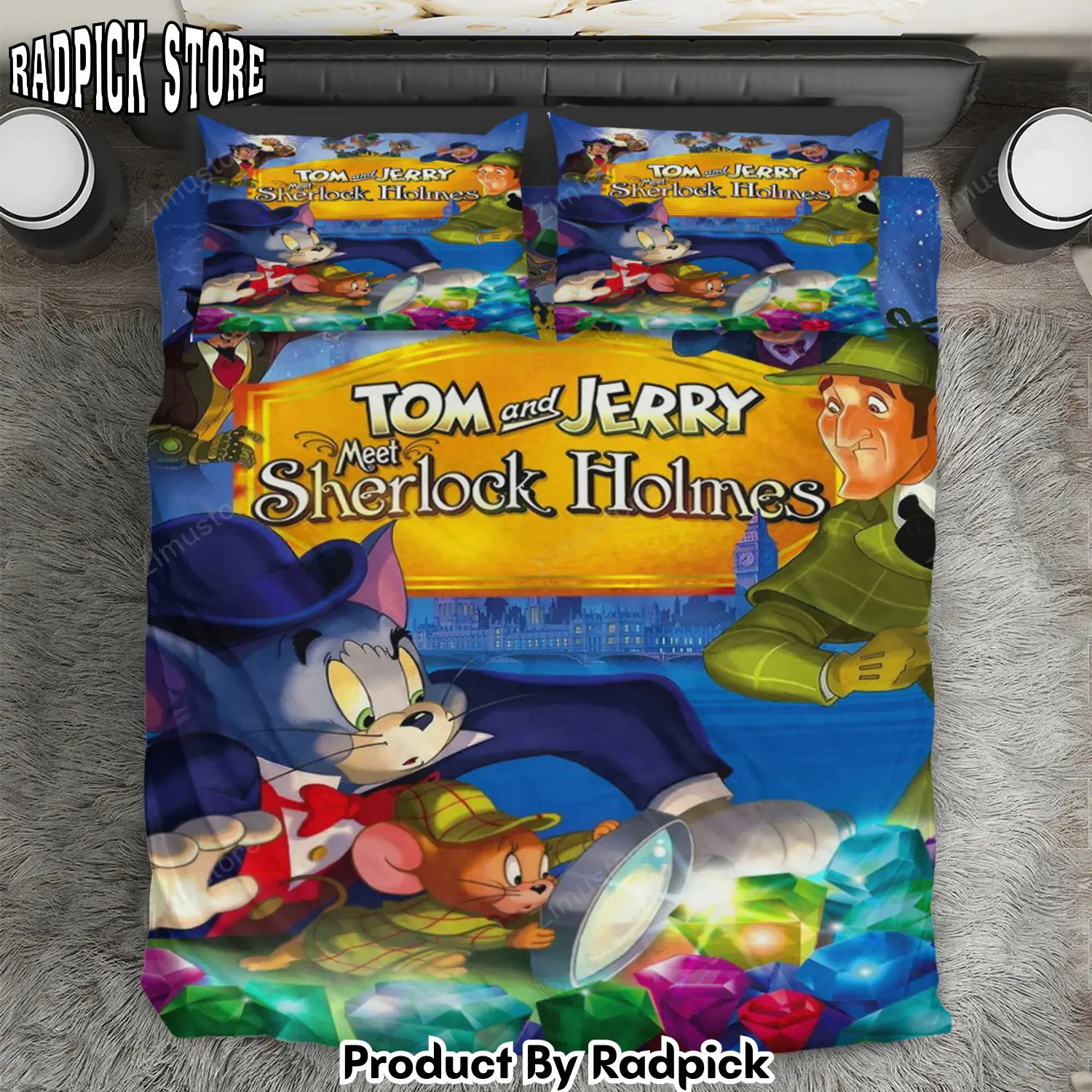 Radpick tom and jerry poster 8 3pcs 3pcs bedding set duvet cover and pillow cases gift for fan rp327699